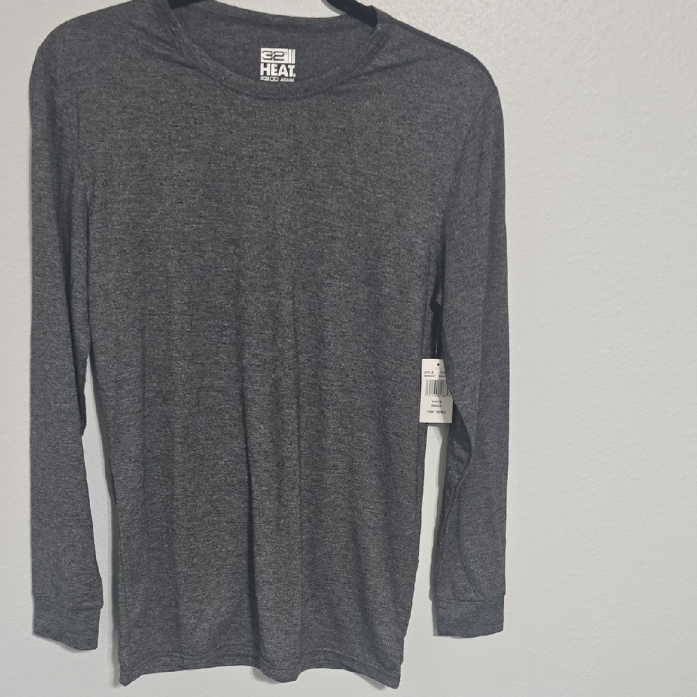 32 Degrees Men's Charcoal Long Sleeve Tee